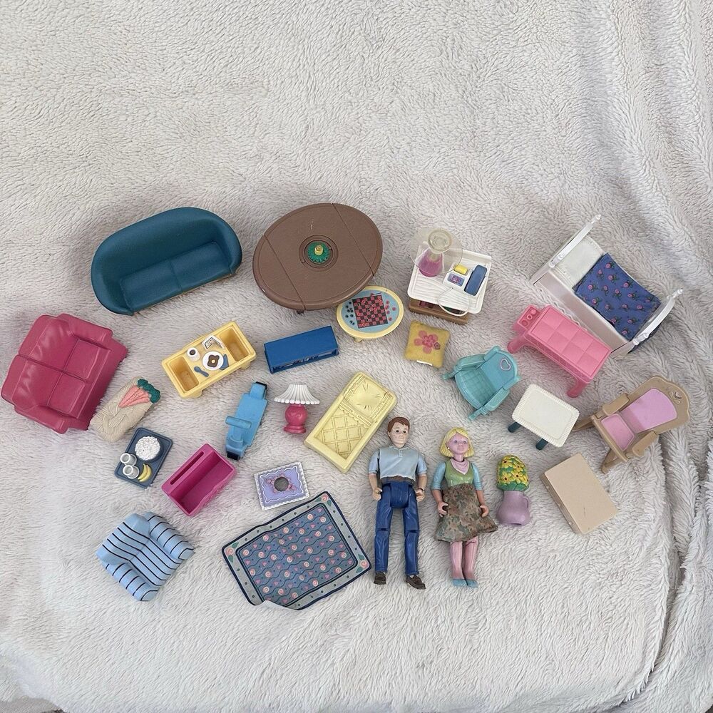 Fisher Price Loving Family Doll Furniture Lot Mom And Dad Figures